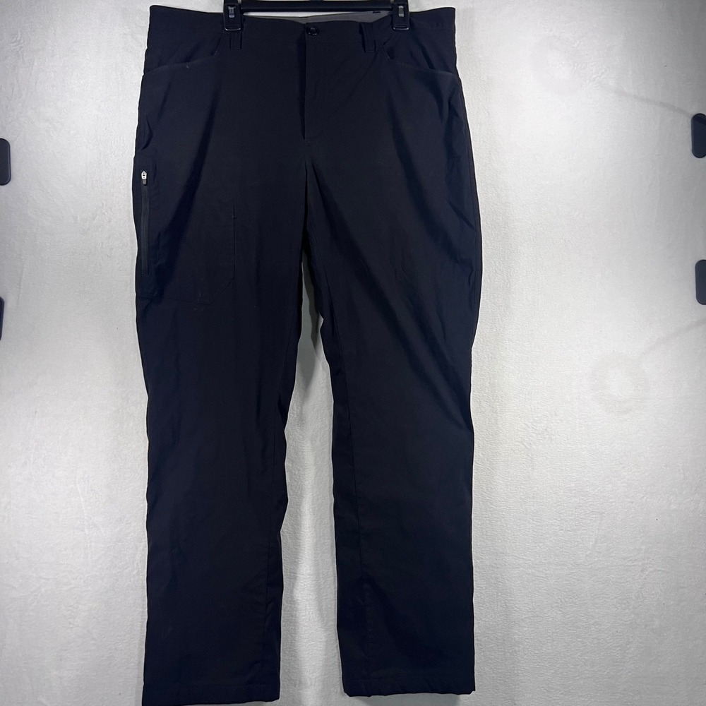 Eddie Bauer Men's Fleece Lined Tech Pants Black Size 40x32 Adventure Outdoor